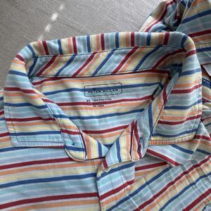 Peter Millar Men’s XL Golf Polo Shirt – Pima Cotton Striped Performance Polo